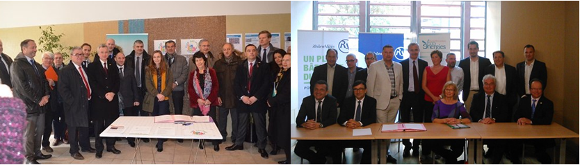 Signature de la charte à Paris et à Lyon